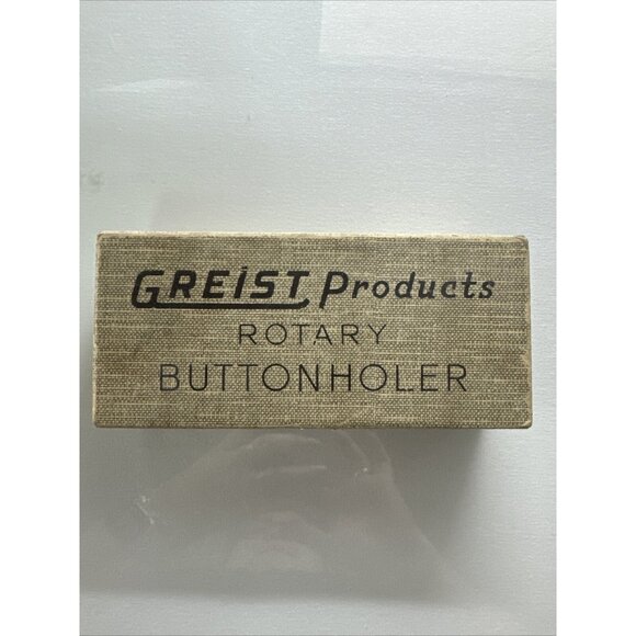 Greist Rotary Button Holder Vintage Boxed with Attachments Retro Sewing Machine - Picture 2 of 3